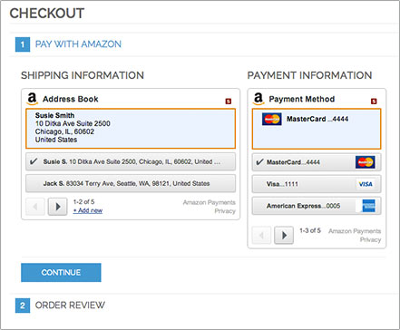 amazon pay payment page examples